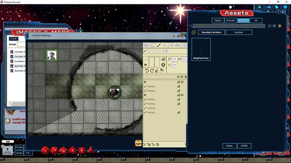 Fantasy Grounds - Pathfinder Map Pack: Starship Corridors