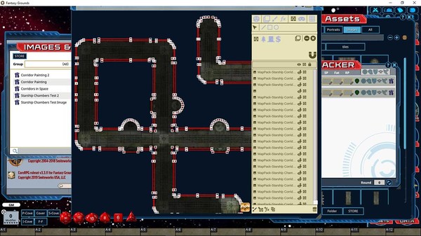 Fantasy Grounds - Pathfinder Map Pack: Starship Corridors