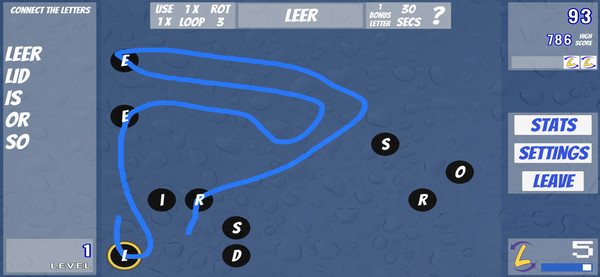 Screenshot z Letter Loops Pro