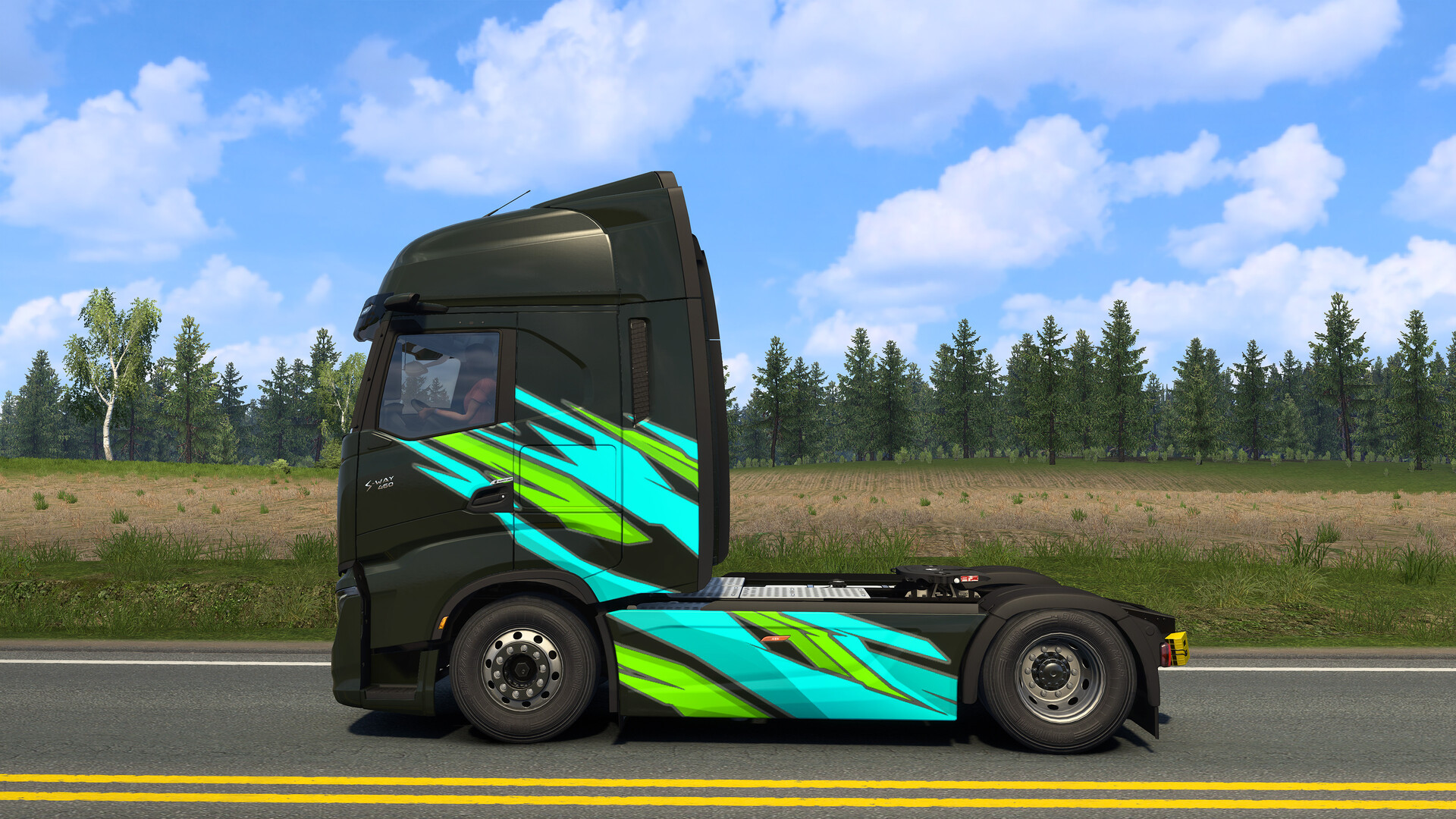Euro Truck Simulator 2 - Super Stripes Paint Jobs Pack 스크린샷 5