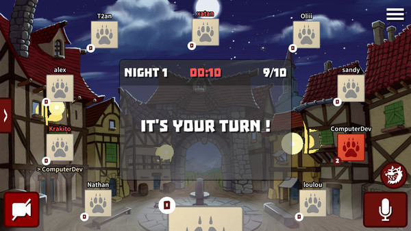 Screenshot of Wolves Online gameplay showing in-action mechanics