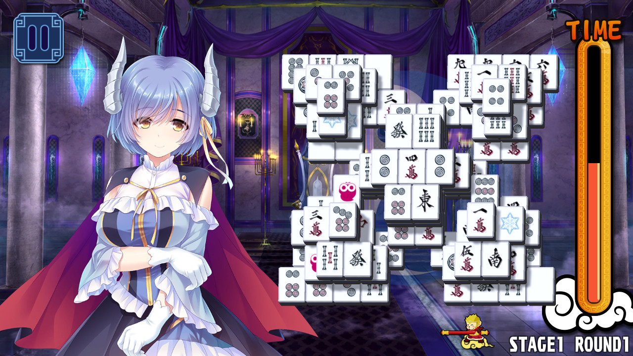 Pretty Girls Mahjong Solitaire [BLUE] screenshot #9