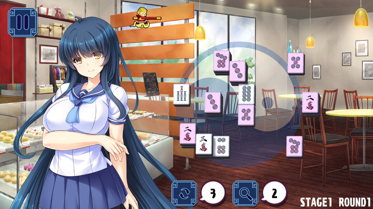Pretty Girls Mahjong Solitaire [BLUE] screenshot #7