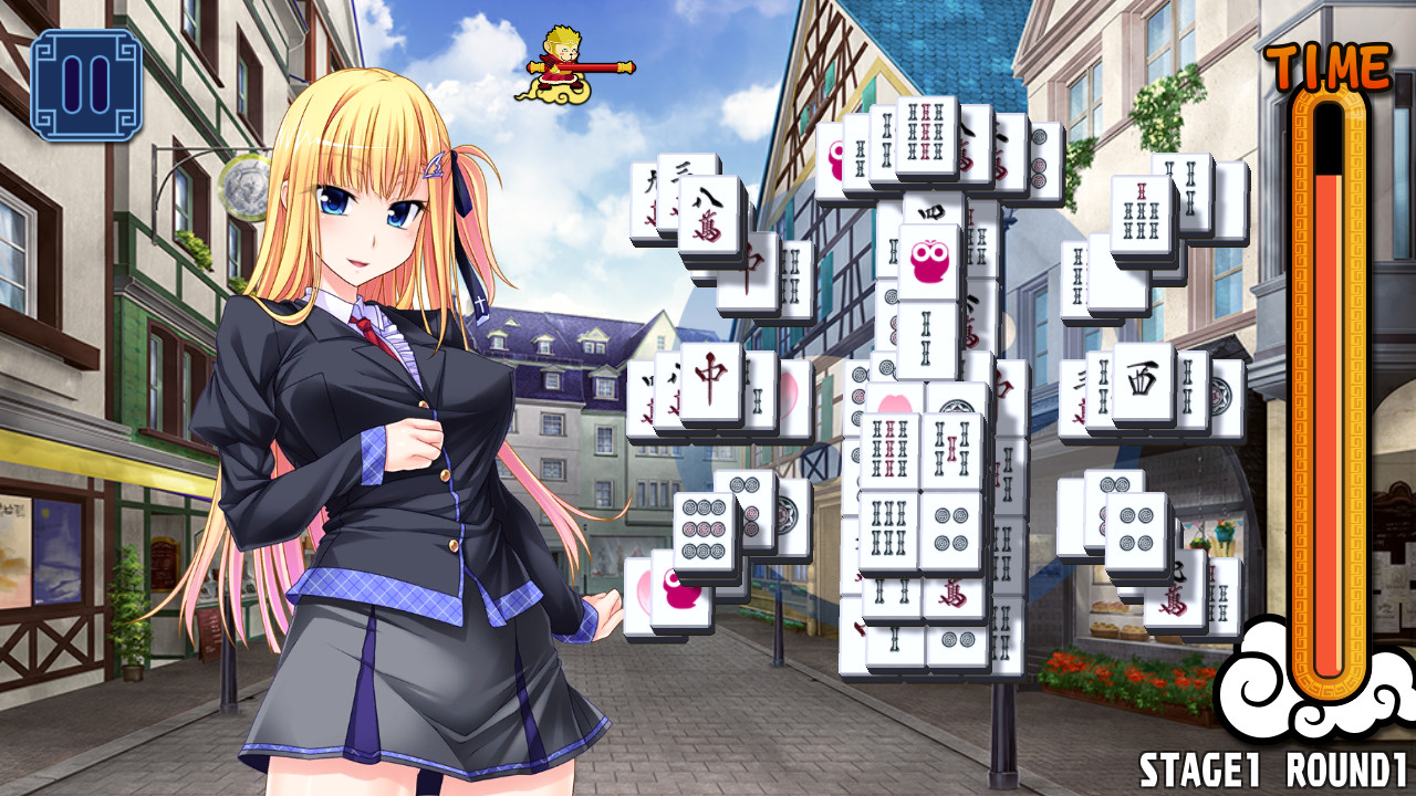 Pretty Girls Mahjong Solitaire [BLUE] screenshot #8