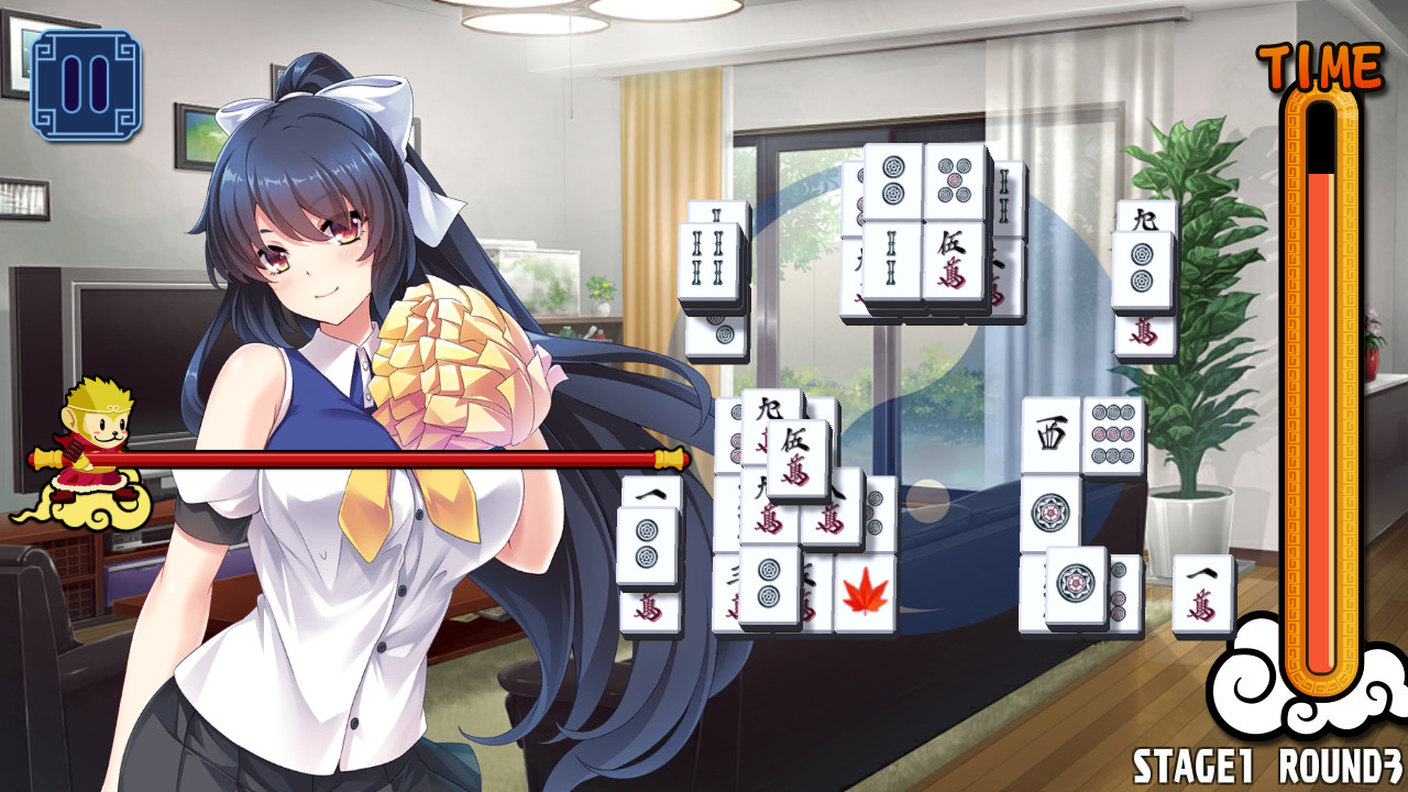 Pretty Girls Mahjong Solitaire [BLUE] screenshot #3