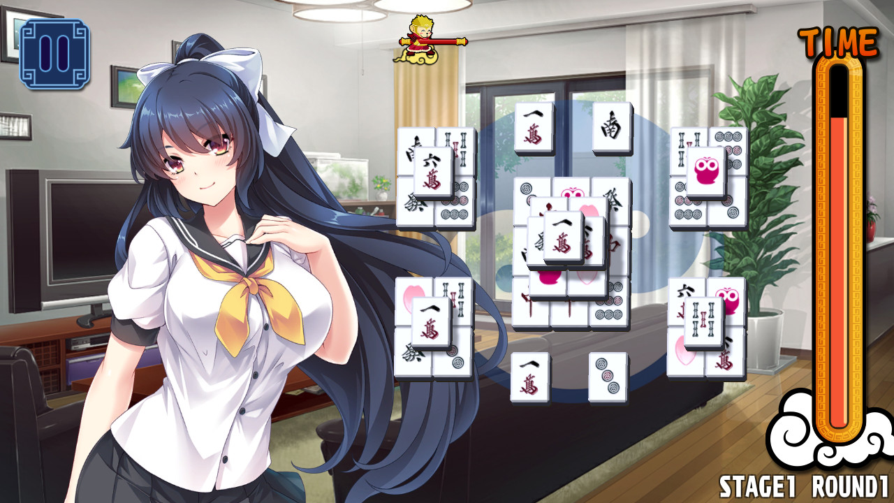 Pretty Girls Mahjong Solitaire [BLUE] screenshot #1