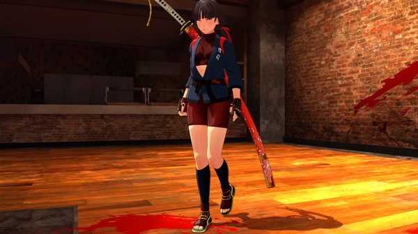 OneeChanbara ORIGIN - Exclusive Saki Costume: Tsubaki-Style Mortal Combat Gi Dark Navy