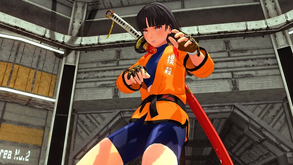 OneeChanbara ORIGIN - Exclusive Saki Costume: Tsubaki-Style Mortal Combat Gi Dragon Orange