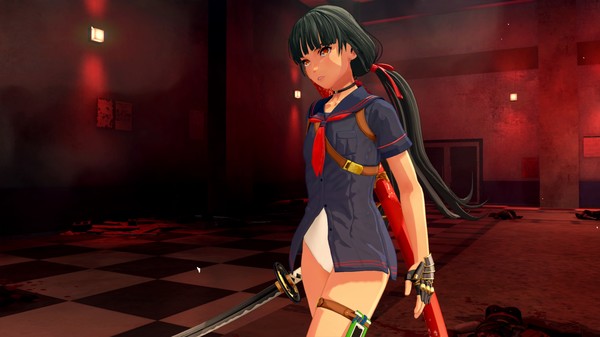 OneeChanbara ORIGIN - Exclusive Saki Costume: Saki's School Swimwear Classic Navy