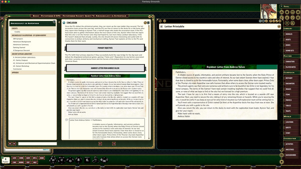 Fantasy Grounds - Pathfinder 2 RPG - Pathfinder Society Quest #6: Archaeology in Aspenthar