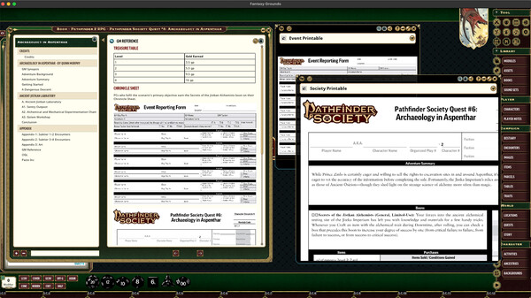 Fantasy Grounds - Pathfinder 2 RPG - Pathfinder Society Quest #6: Archaeology in Aspenthar