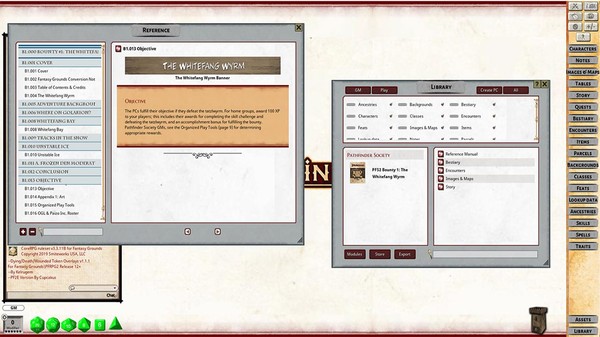 Fantasy Grounds - Pathfinder 2 RPG - Pathfinder Society Bounty #1: The Whitefang Wyrm