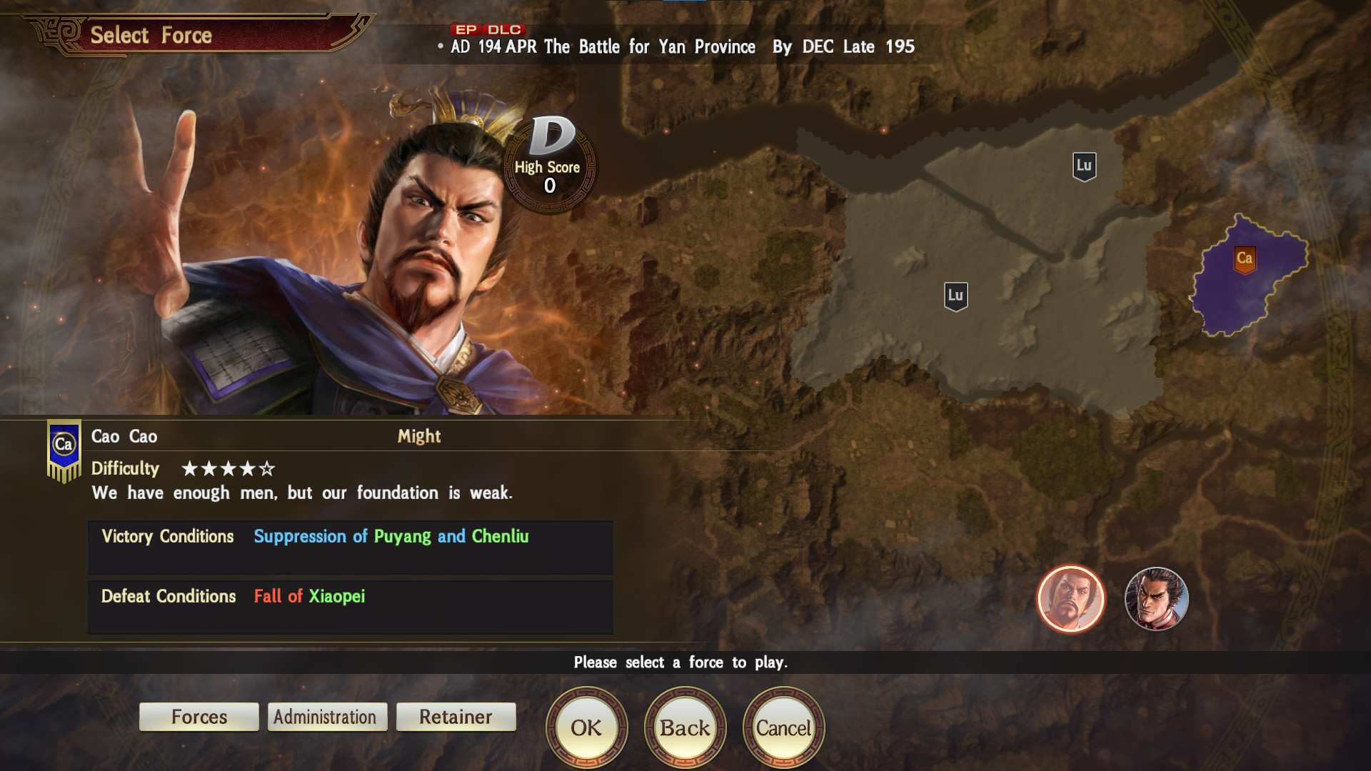 RTK14 EP: Scenario for War Chronicles Mode - 5th Wave: "The Battle for Yan Province" screenshot 1