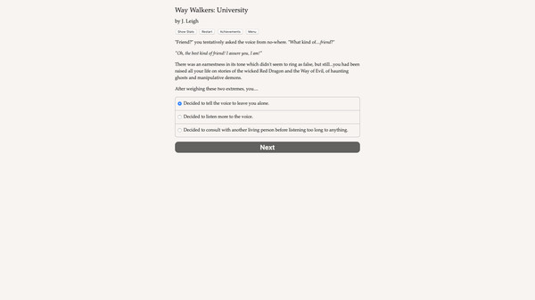 Screenshot z Way Walkers: University - Halloween DLC