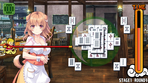 Pretty Girls Mahjong Solitaire [GREEN] screenshot 3