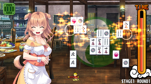 Pretty Girls Mahjong Solitaire [GREEN] screenshot 2