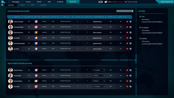 Capture d'écran 5 de Tennis Manager 2021