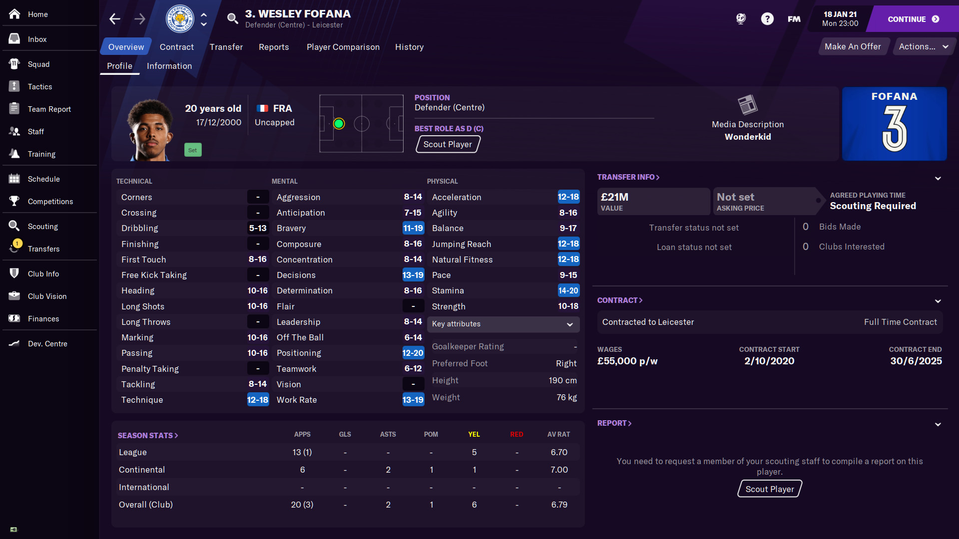 Football Manager 2021 Touch - Attribute Masking Featured Screenshot #1