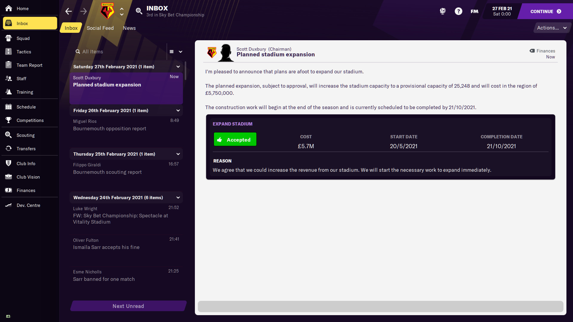 Football Manager 2021 Touch - Board-Override Featured Screenshot #1