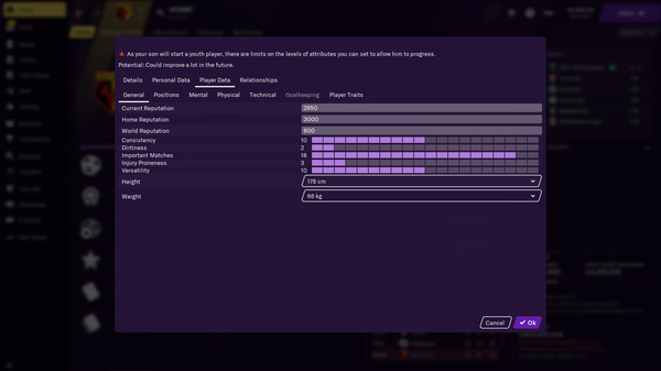 Football Manager 2021 Touch - Design a Son