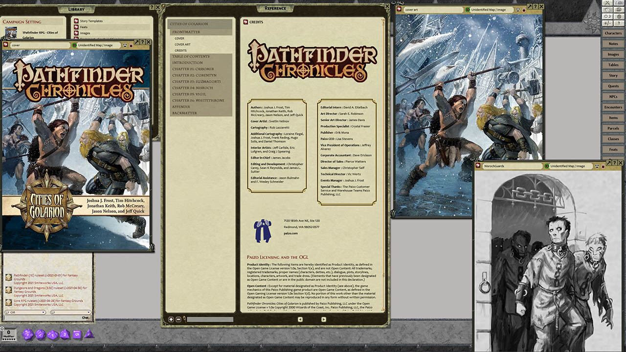 Fantasy Grounds - Pathfinder RPG - Chronicles: Cities of Golarion screenshot 1