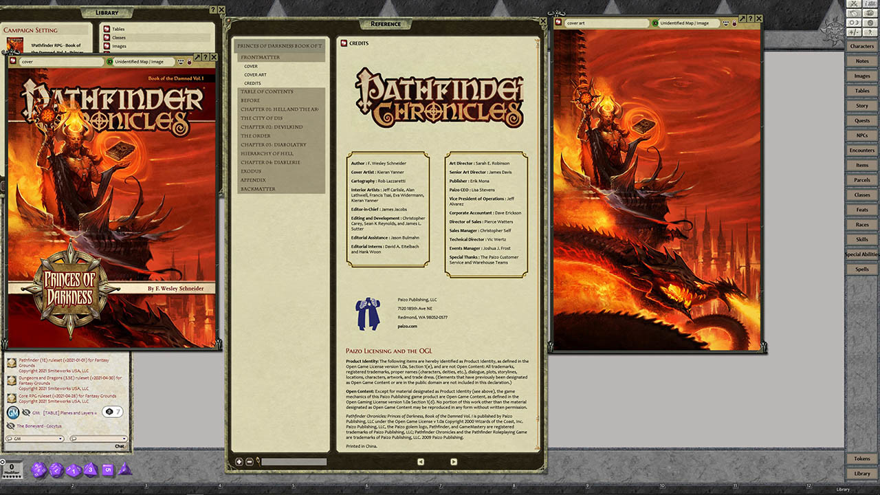 Fantasy Grounds - Pathfinder RPG - Chronicles: Book of the Damned - Volume 1: Princes of Darkness screenshot 1