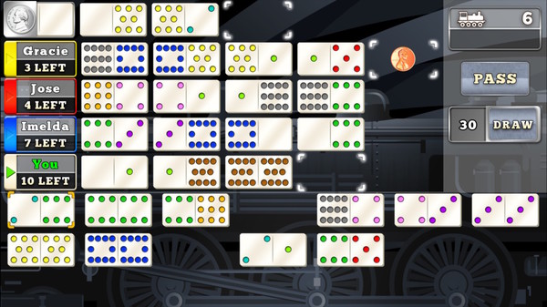 Screenshot z Mexican Train Dominoes Gold