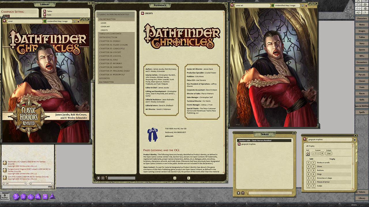 Fantasy Grounds - Pathfinder RPG - Chronicles: Classic Horrors Revisited screenshot 1