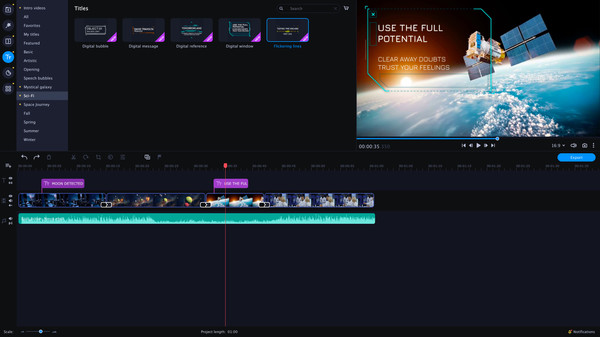 KHAiHOM.com - Movavi Video Editor Plus 2021 Effects - Future is now Set