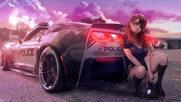 Screenshot of Cars and Girls gameplay showing in-action mechanics