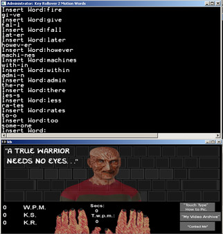 Touch Typing Home Row Speed Grinder - iReact Freddy Krueger Nightmare Custom Art Keyboard