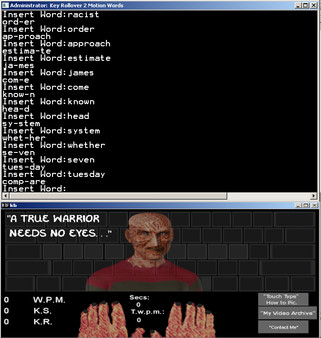 Touch Typing Home Row Speed Grinder - iReact Freddy Krueger Nightmare Custom Art Keyboard