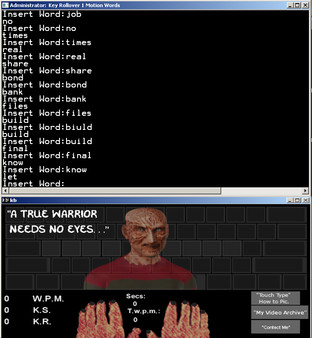 Touch Typing Home Row Speed Grinder - iReact Freddy Krueger Nightmare Custom Art Keyboard