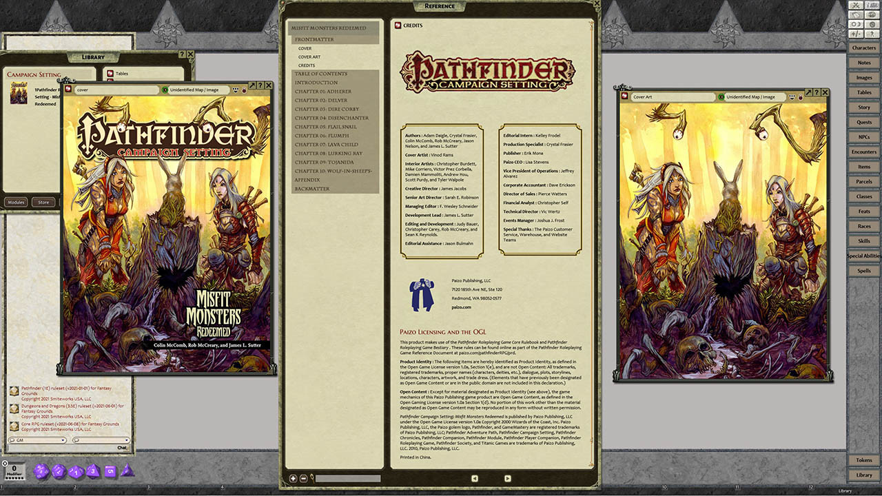 Fantasy Grounds - Pathfinder RPG - Campaign Setting: Misfit Monsters Redeemedのスクリーンショット 1
