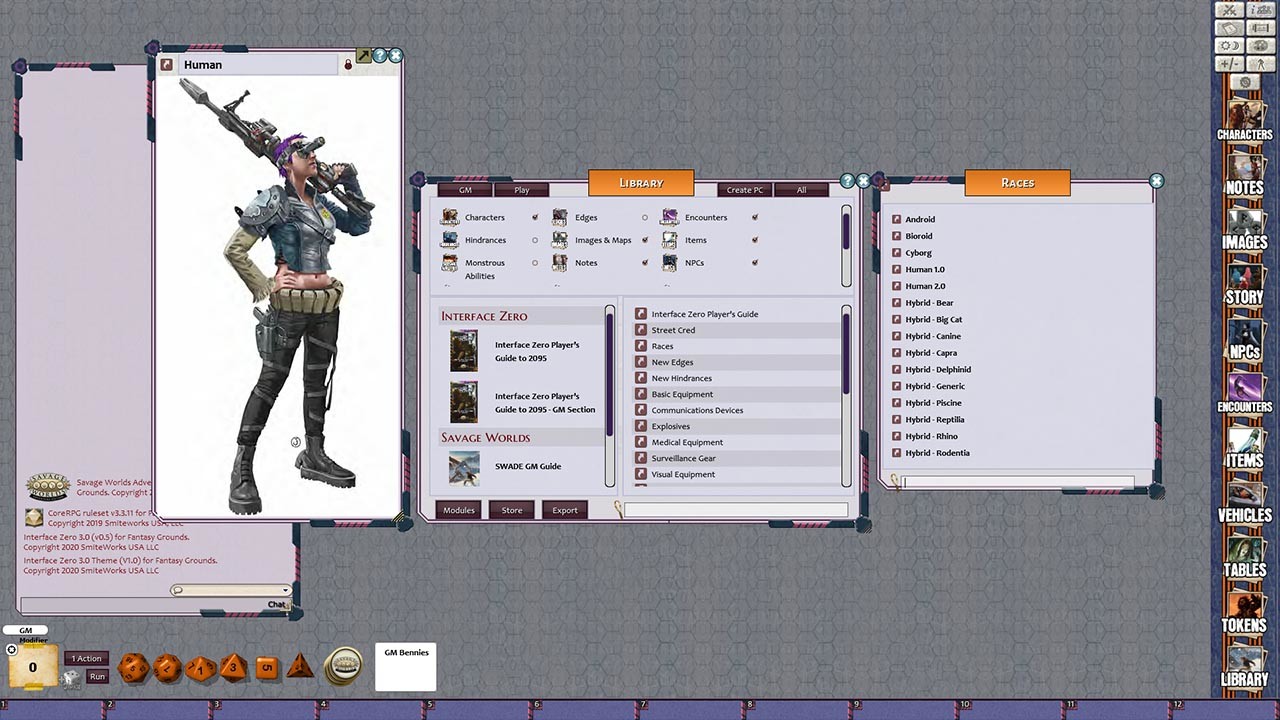 Fantasy Grounds - Interface Zero 3.0 Players Guide to 2095のスクリーンショット 1