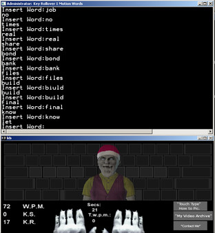 Touch Typing Home Row Speed Grinder - iReact Gnomey Christmas Onscreen Keyboard