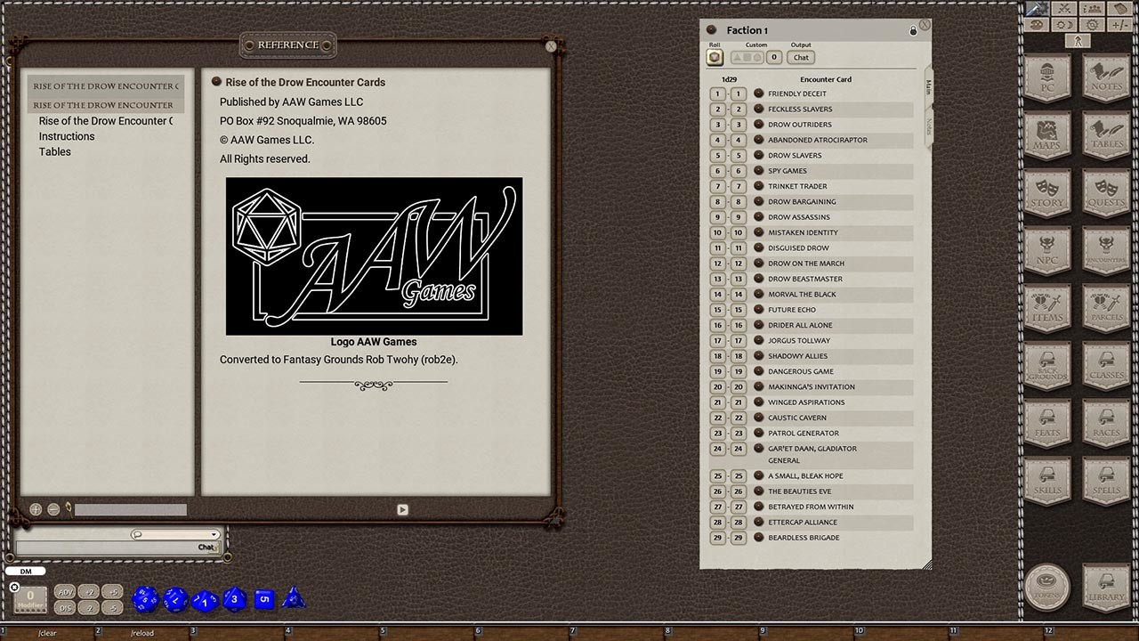 Fantasy Grounds - Rise of the Drow: Underworld Encounters