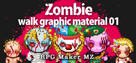 KHAiHOM.com - RPG Maker MZ - Zombie walk graphic material 01