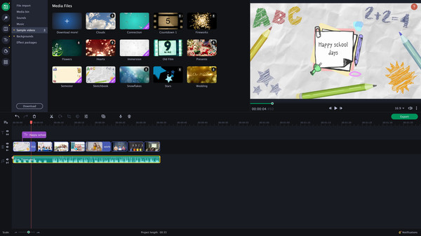 Screenshot z Movavi Slideshow Maker 8 - Education Set Screenshot z Movavi Slideshow Maker 8 - Education Set