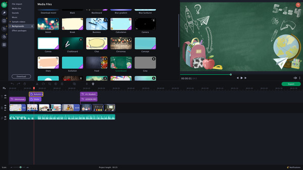 Movavi Slideshow Maker 8 Effects - Education Set screenshot 5