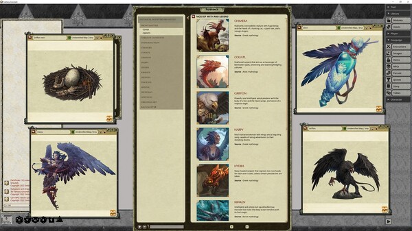 Fantasy Grounds - Pathfinder RPG - Campaign Setting: Mythical Monsters Revisited