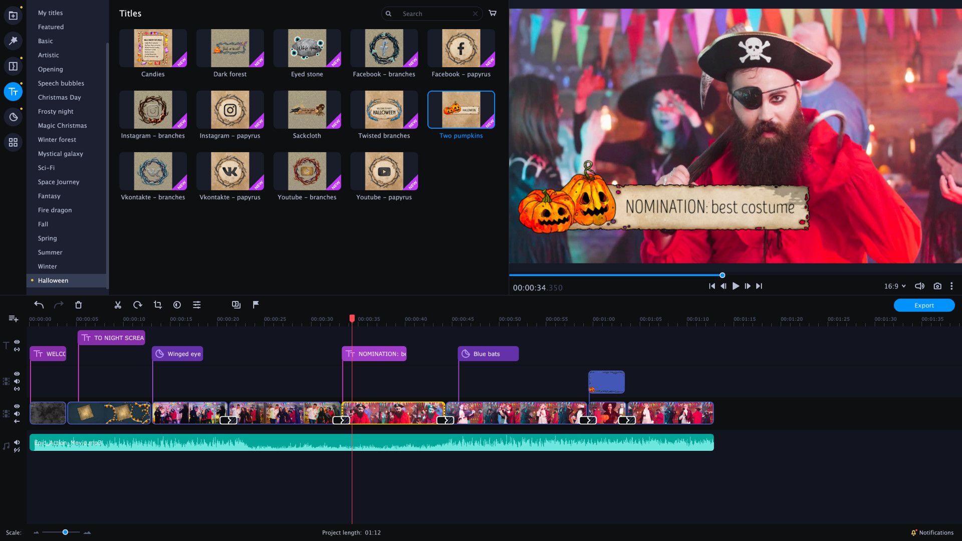 Movavi Video Editor Plus 2020 Effects - Halloween Pack Featured Screenshot #1