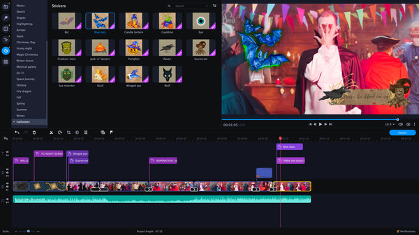 Movavi Video Editor Plus 2020 Effects - Halloween Pack