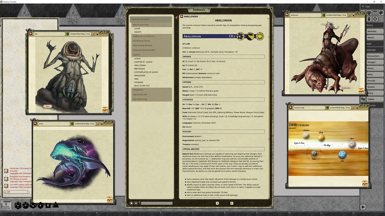 Fantasy Grounds - Pathfinder RPG - Campaign Setting: Distant Worlds screenshot 1