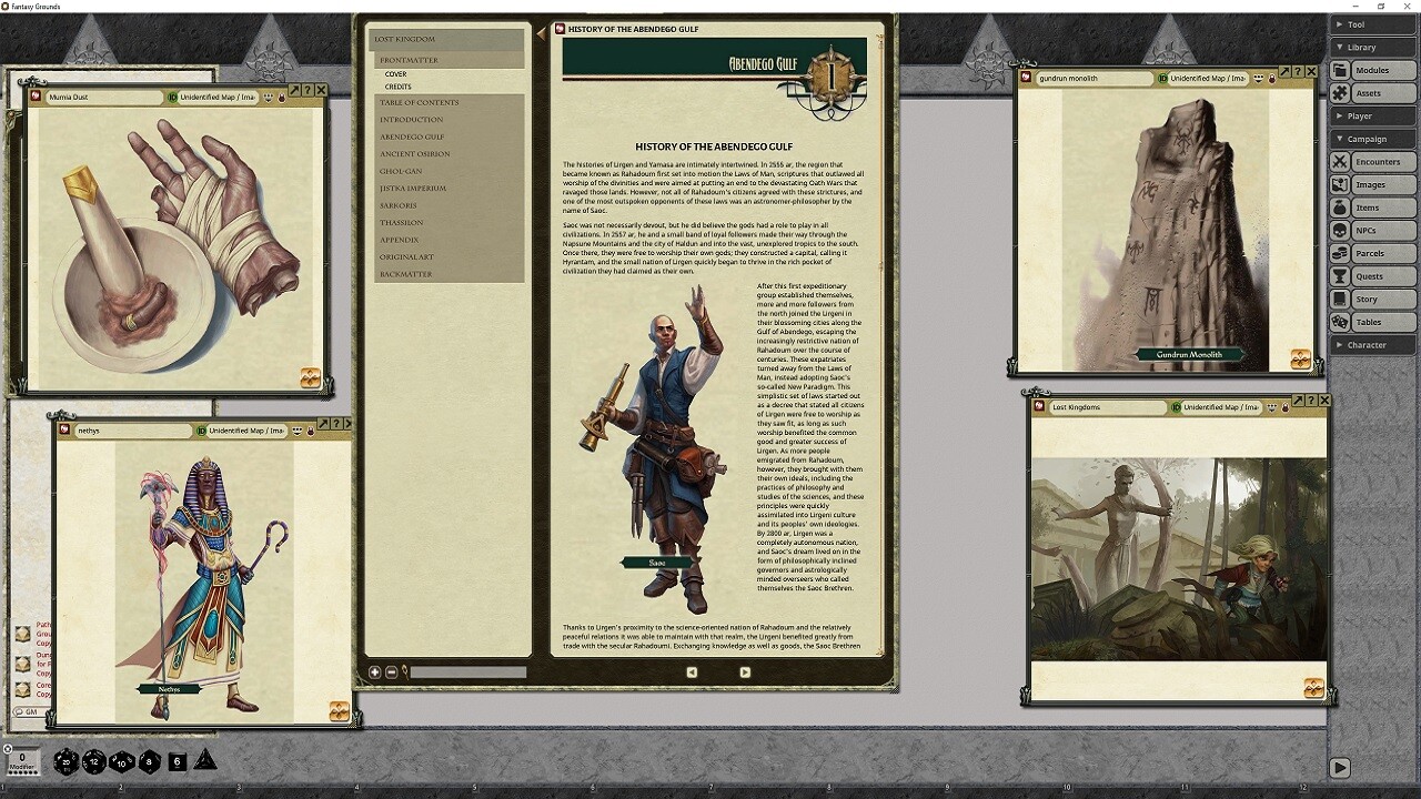 Fantasy Grounds - Pathfinder RPG - Campaign Setting: Lost Kingdomsのスクリーンショット 1