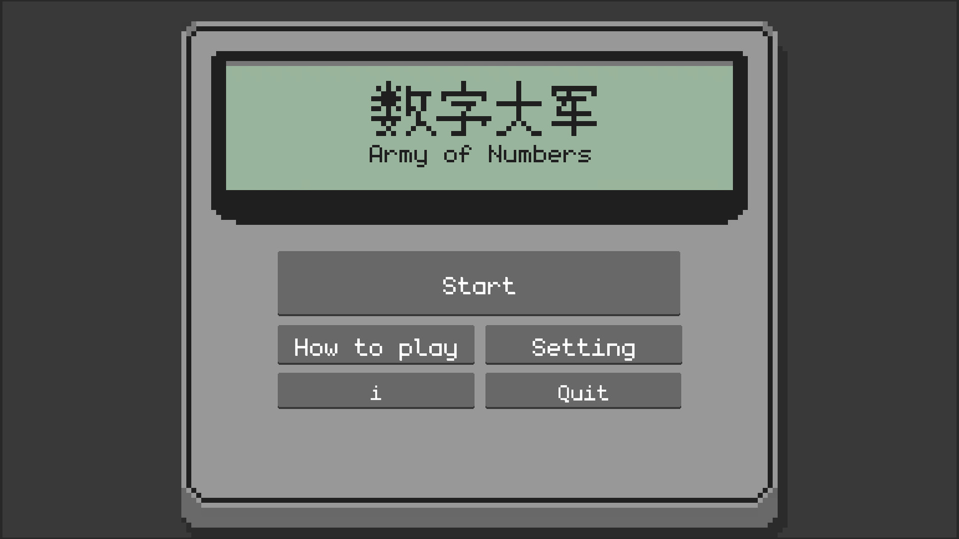 #5. Army of Numbers (Steam) 由: maou