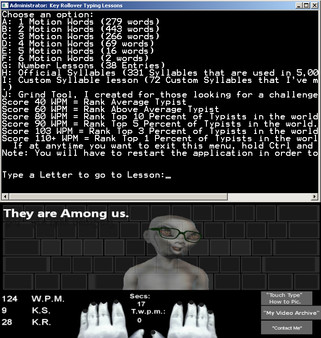 Touch Typing Home Row Speed Grinder - iReact Alien Skin They Are Among Us