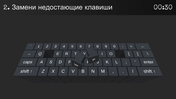 Screenshot z On Key Up: A Game for Keyboards