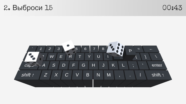 Screenshot z On Key Up: A Game for Keyboards