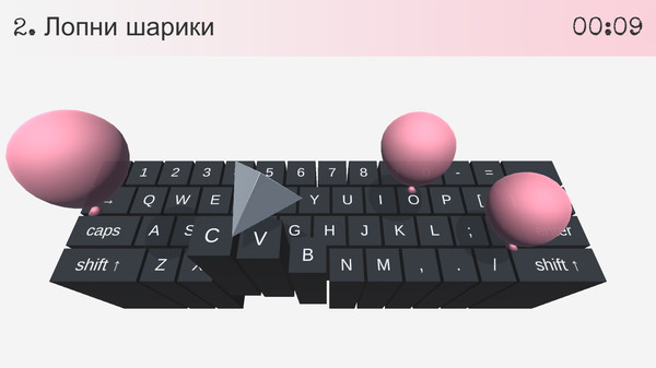 Screenshot z On Key Up: A Game for Keyboards